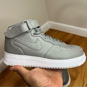 Nike Lab Air Force 1 Mid “Light Charcoal Gray” 819677-001 Size 8.5M
